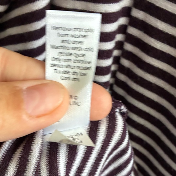 Athleta Women's Striped Tank Top - Plum &  Whit L - Picture 8 of 10